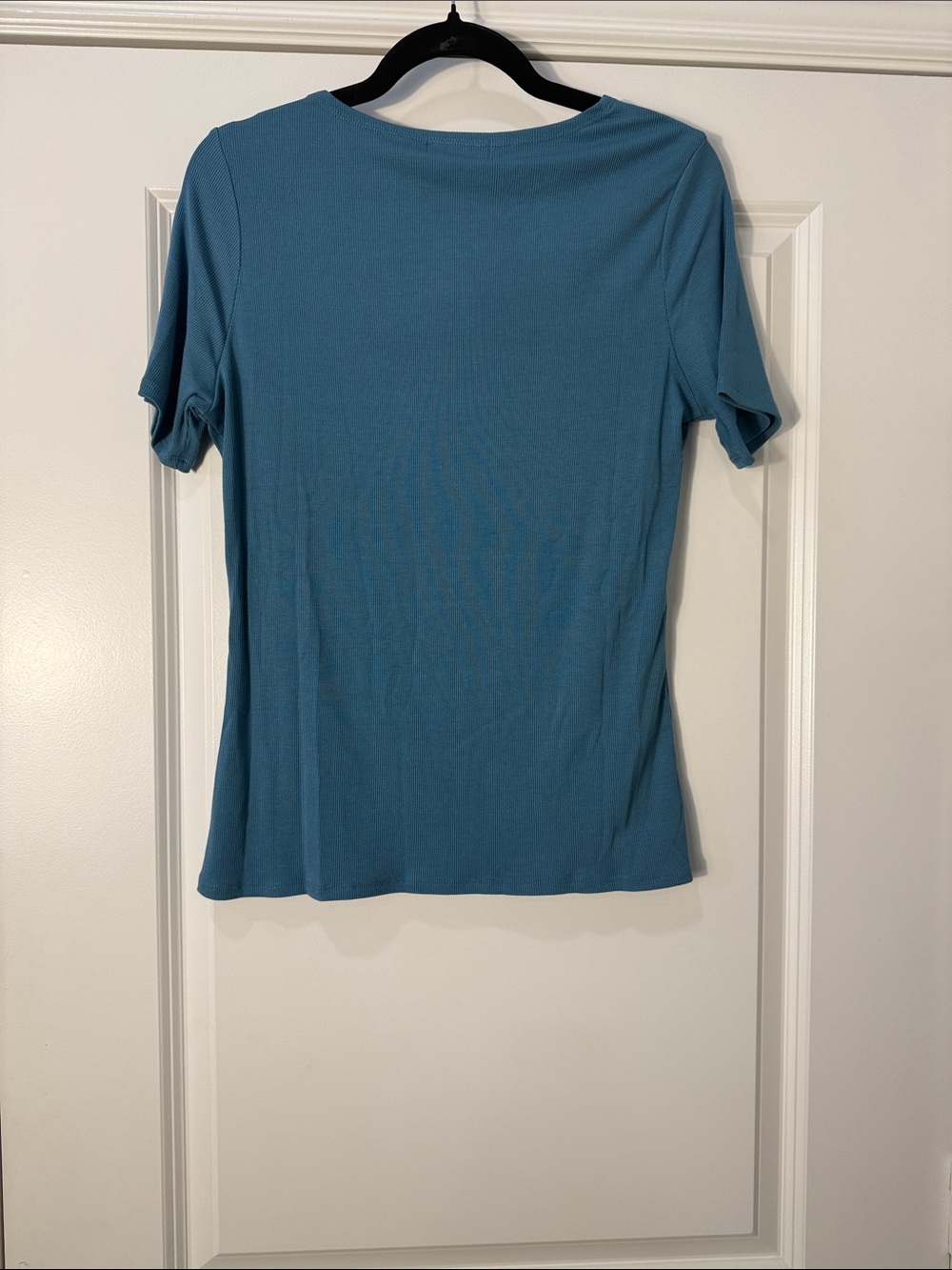 Aleeza Paris Ribbed Modal Top in Slate Blue Size XL NWT - Picture 3 of 4